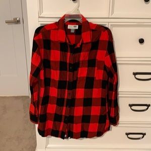 Old Navy plaid button down medium